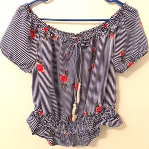 Stripped Floral Shirt